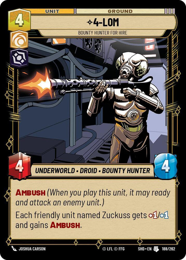 4-LOM - Bounty Hunter for Hire - Star Wars Unlimited