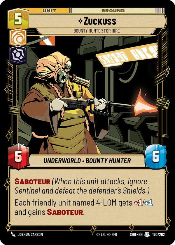 Zuckuss - Bounty Hunter for Hire - Star Wars Unlimited