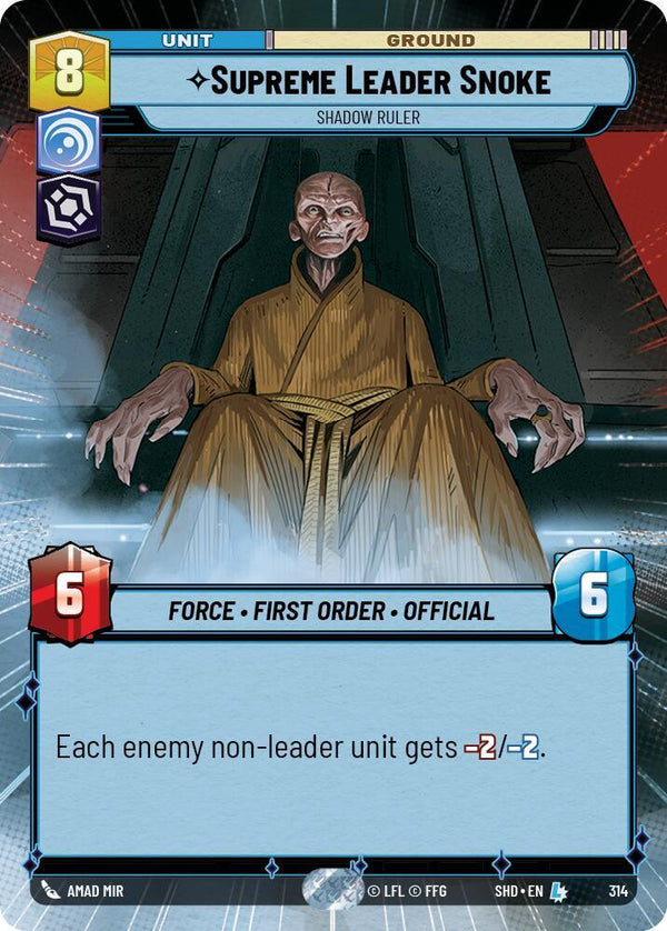 Supreme Leader Snoke - Shadow Ruler (Hyperspace) - Star Wars Unlimited