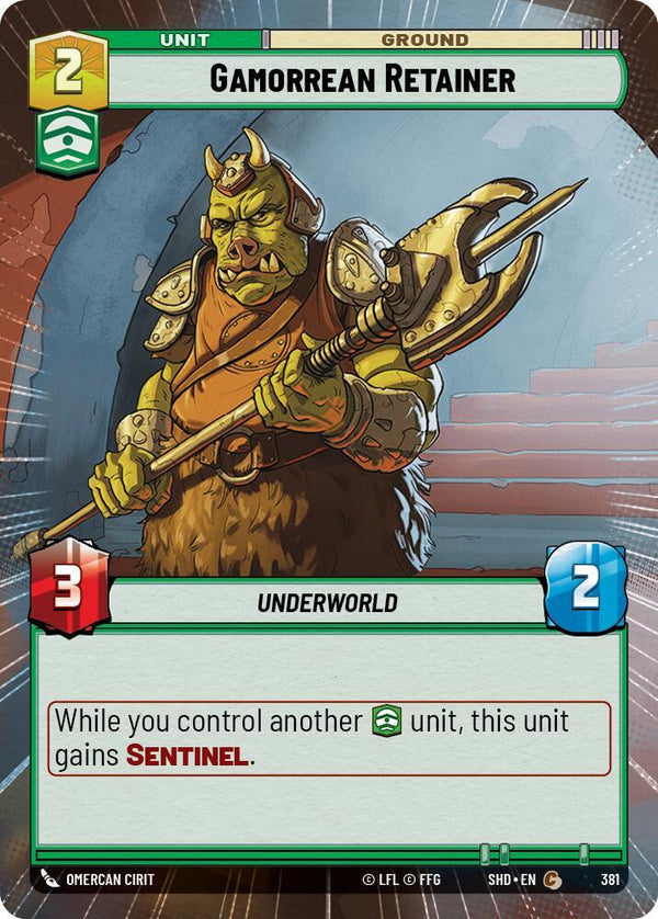 Gamorrean Retainer (Hyperspace) - Star Wars Unlimited
