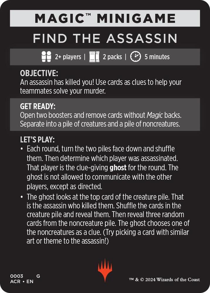Magic Minigame: Find The Assassin