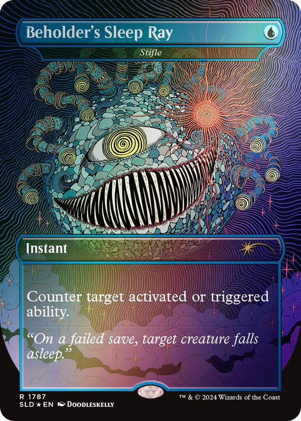Beholder's Sleep Ray - Stifle (Rainbow Foil) - Magic: The Gathering