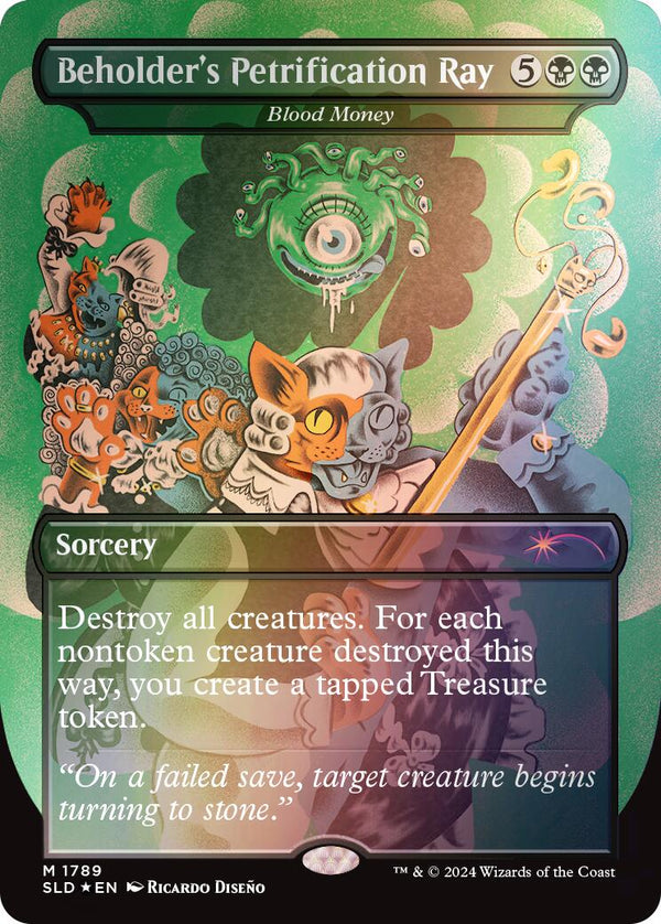Beholder's Petrification Ray - Blood Money (Rainbow Foil) [Secret Lair Drop Series] - Magic: The Gathering
