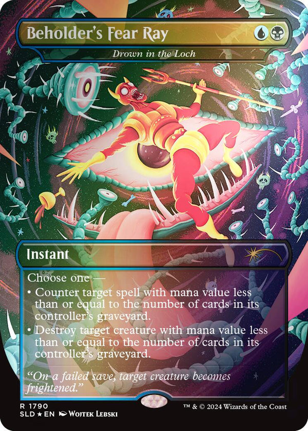 Beholder's Fear Ray - Drown in the Loch (Rainbow Foil) [Secret Lair Drop Series] - Magic: The Gathering