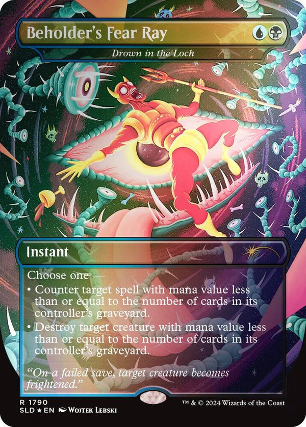 Beholder's Fear Ray - Drown in the Loch (Rainbow Foil) - Magic: The Gathering