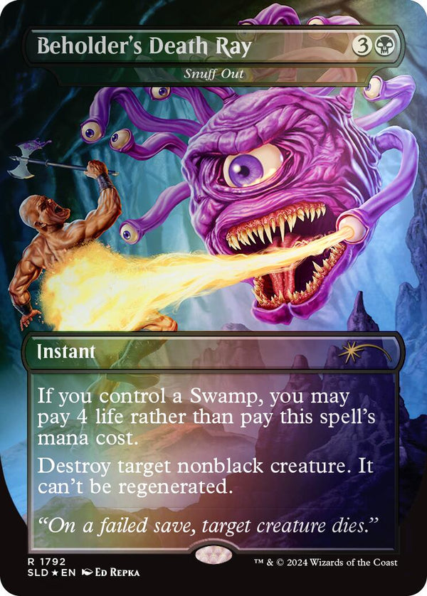 Beholder's Death Ray - Snuff Out (Rainbow Foil) [Secret Lair Drop Series] - Magic: The Gathering