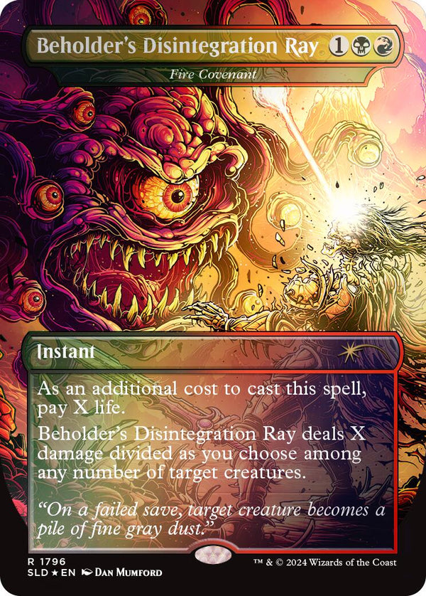 Beholder's Disintegration Ray - Fire Covenant (Rainbow Foil) [Secret Lair Drop Series] - Magic: The Gathering