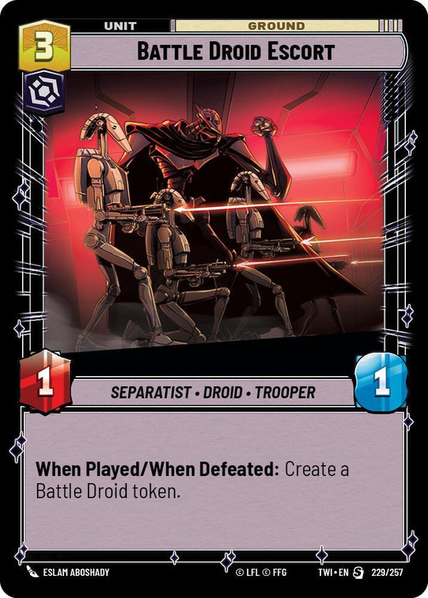 Battle Droid Escort (TWI 229/257) - Star Wars Unlimited