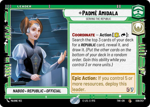 Padmé Amidala - Serving the Republic - Star Wars Unlimited