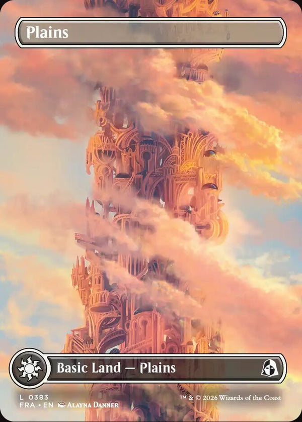 Plains (Borderless) (0383) (FRA 383) - Magic: The Gathering