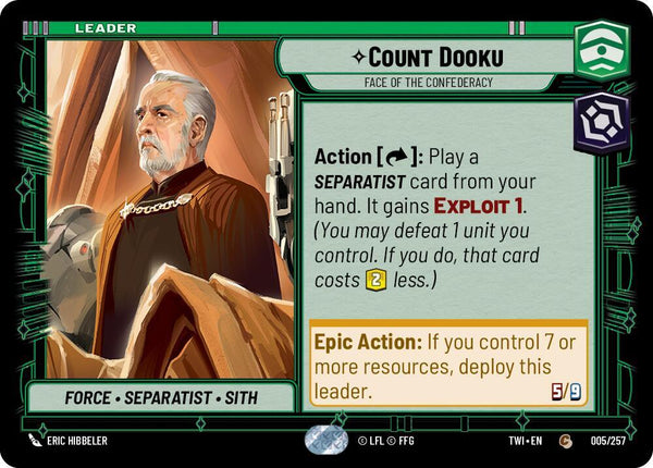 Count Dooku - Face of the Confederacy - Star Wars Unlimited