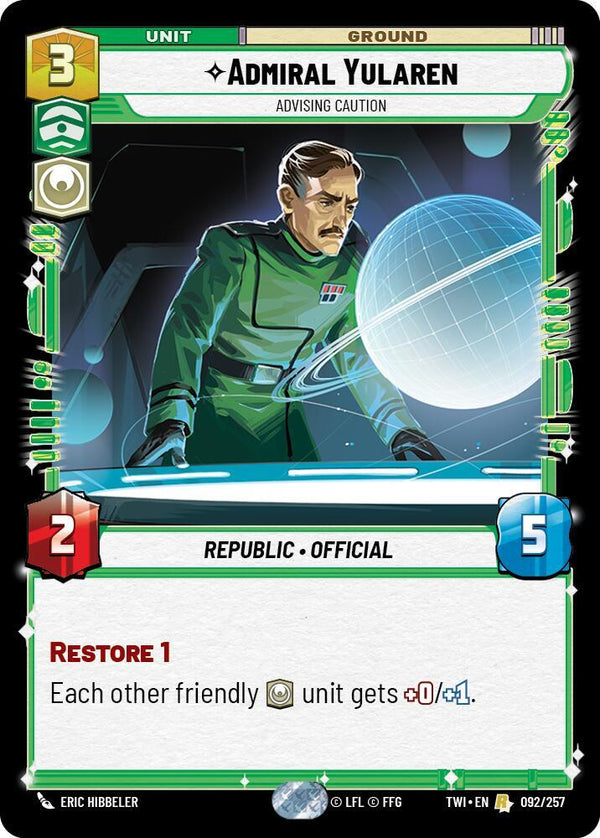 Admiral Yularen - Advising Caution - Star Wars Unlimited