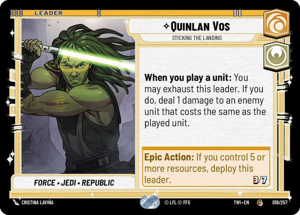 Quinlan Vos - Sticking the Landing - Star Wars Unlimited