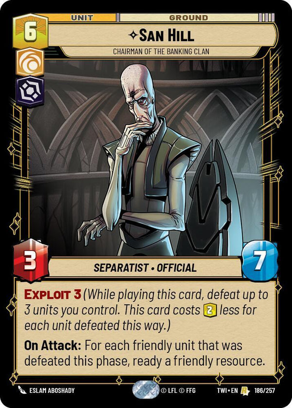 San Hill - Chairman of the Banking Clan - Star Wars Unlimited