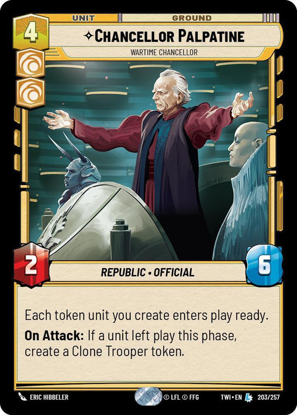 Chancellor Palpatine - Wartime Chancellor - Star Wars Unlimited