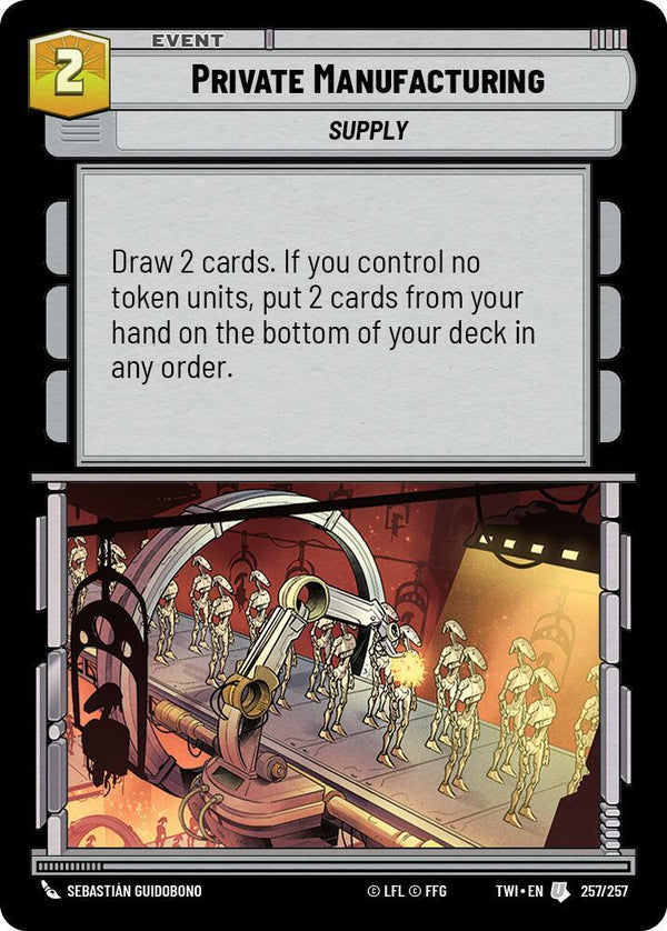 Private Manufacturing - Star Wars Unlimited