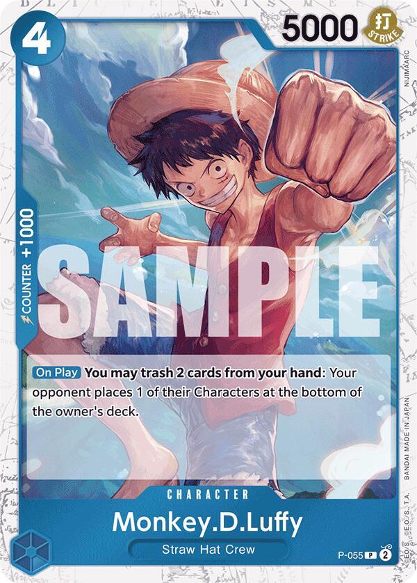 Monkey.D.Luffy (P-055) (Jolly Roger Foil) - One Piece Card Game