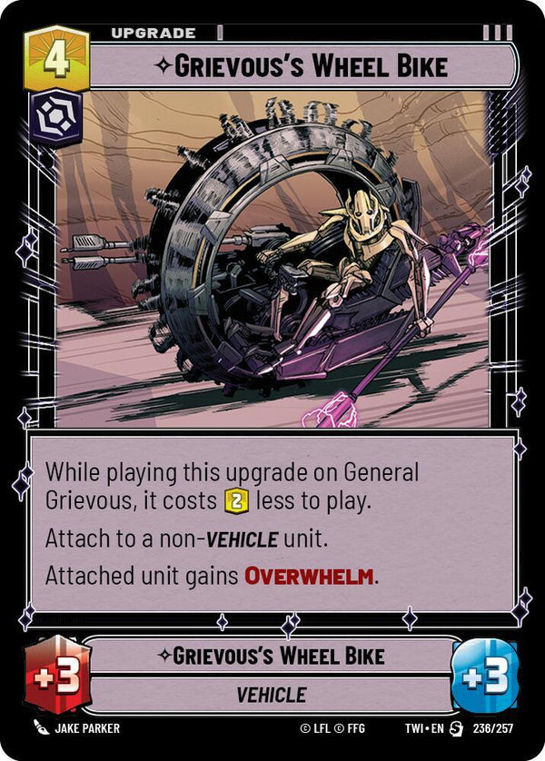 Grievous's Wheel Bike (TWI 236/257) - Star Wars Unlimited