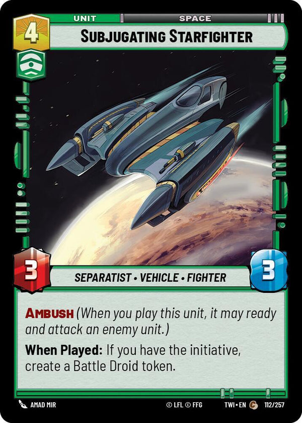 Subjugating Starfighter - Star Wars Unlimited