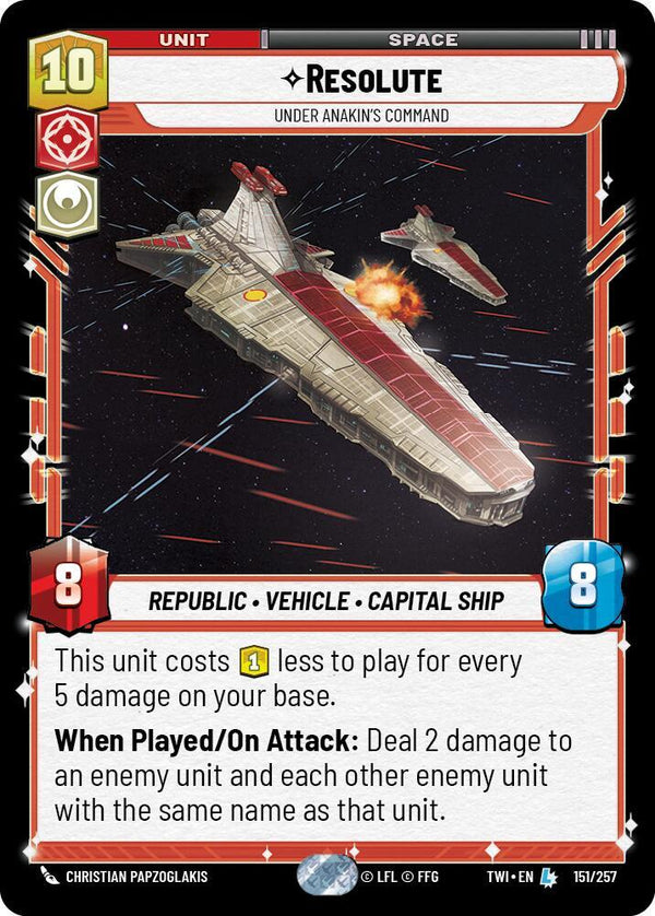 Resolute - Under Anakin's Command - Star Wars Unlimited