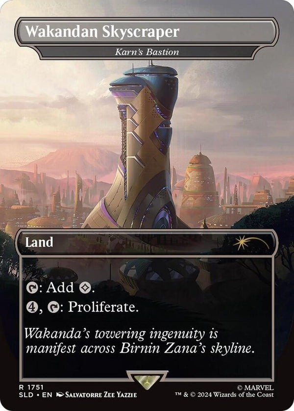 Wakandan Skyscraper - Karn's Bastion (Rainbow Foil) - Magic: The Gathering