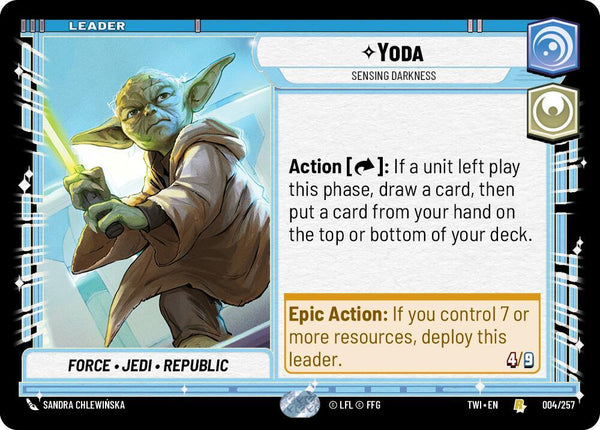 Yoda - Sensing Darkness (TWI 004/257) - Star Wars Unlimited