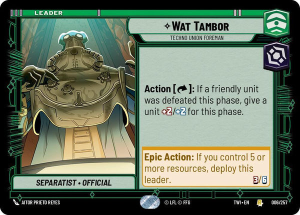 Wat Tambor - Techno Union Foreman - Star Wars Unlimited