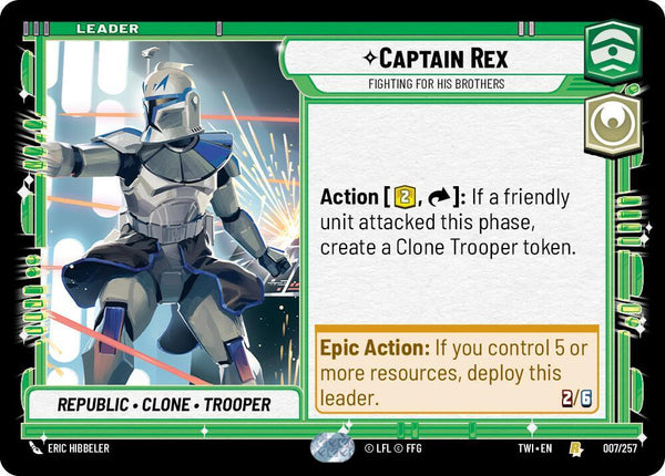 Captain Rex - Fighting For His Brothers (TWI 007/257) - Star Wars Unlimited