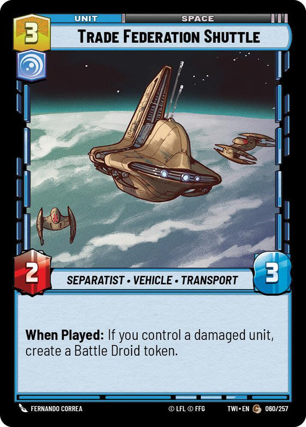 Trade Federation Shuttle - Star Wars Unlimited