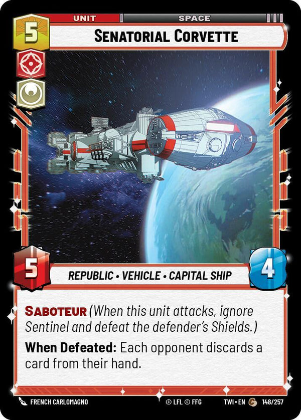 Senatorial Corvette - Star Wars Unlimited
