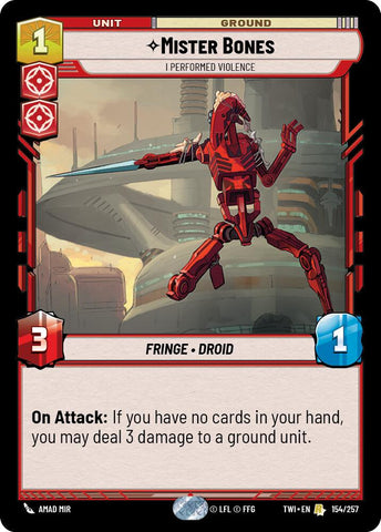 Mister Bones - I Performed Violence (154/257) (154/257) [Twilight of the Republic]