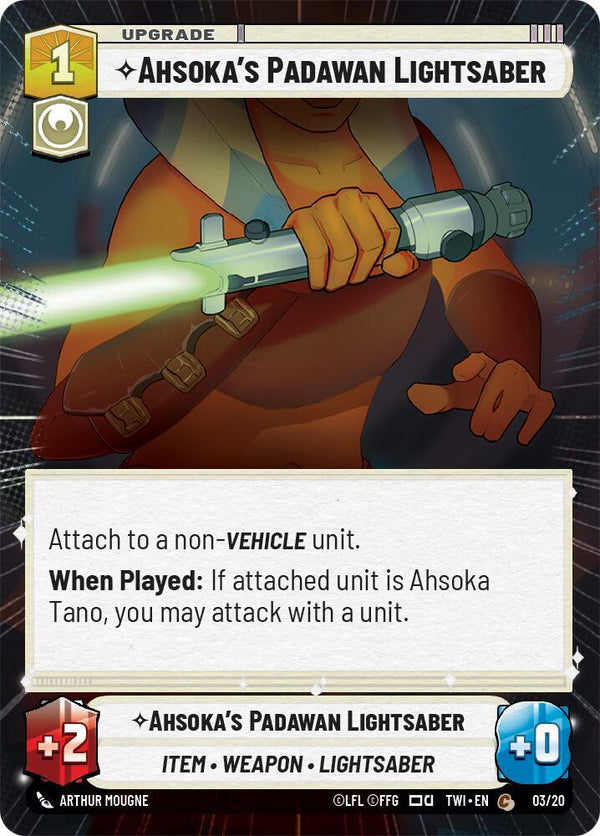 Ahsoka's Padawan Lightsaber (Hyperspace) - Star Wars Unlimited