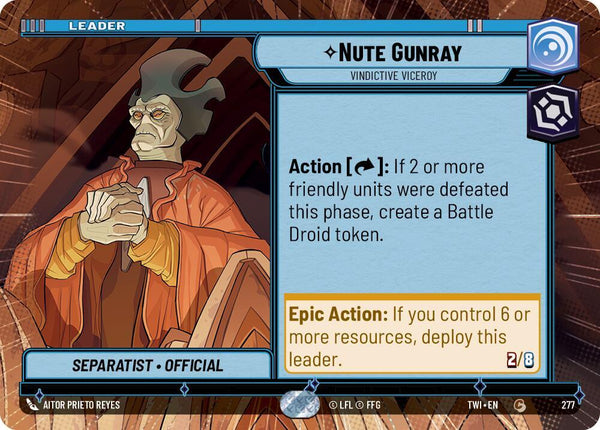 Nute Gunray - Vindictive Viceroy (Hyperspace) - Star Wars Unlimited