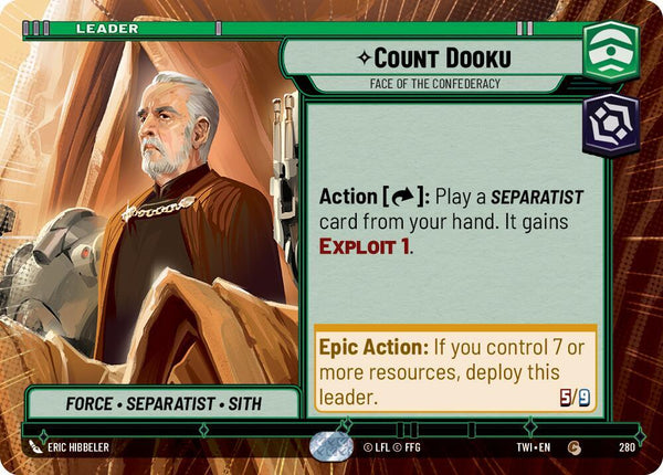 Count Dooku - Face of the Confederacy (Hyperspace) - Star Wars Unlimited