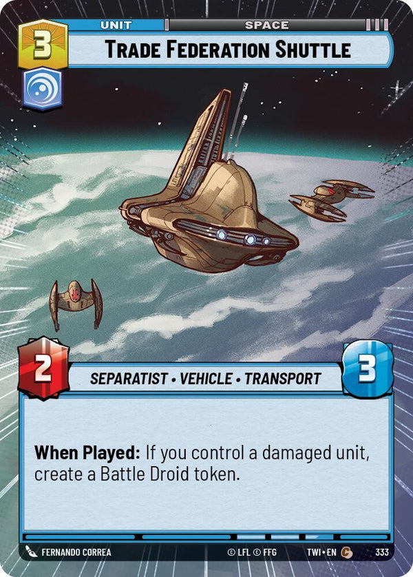 Trade Federation Shuttle (Hyperspace) - Star Wars Unlimited