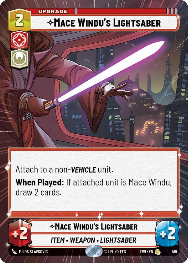 Mace Windu's Lightsaber (Hyperspace) - Star Wars Unlimited