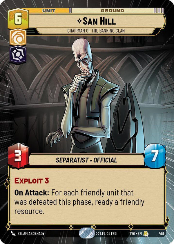 San Hill - Chairman of the Banking Clan (Hyperspace) - Star Wars Unlimited