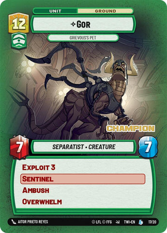 Gor - Grievous's Pet (17/20) (Champion) (17/20) [Store Showdown Promos]