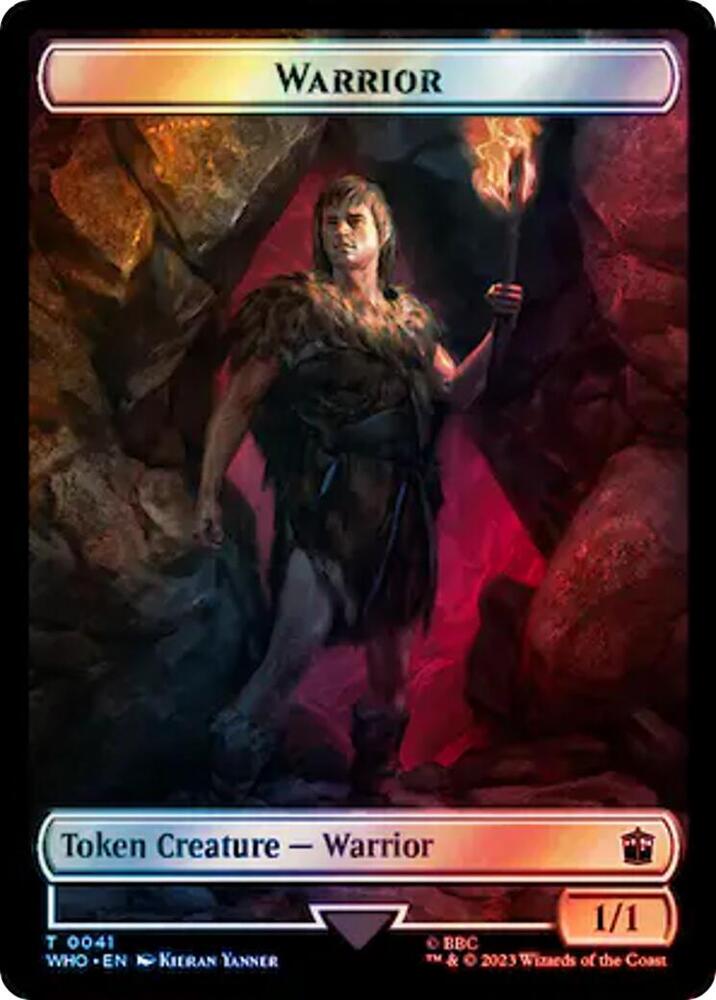 Warrior // Beast (0049) Double-Sided Token (Surge Foil)