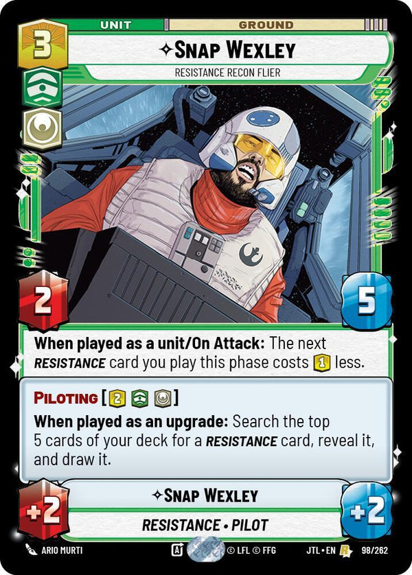 Snap Wexley - Resistance Recon Flier (JTL 098/262) - Star Wars Unlimited