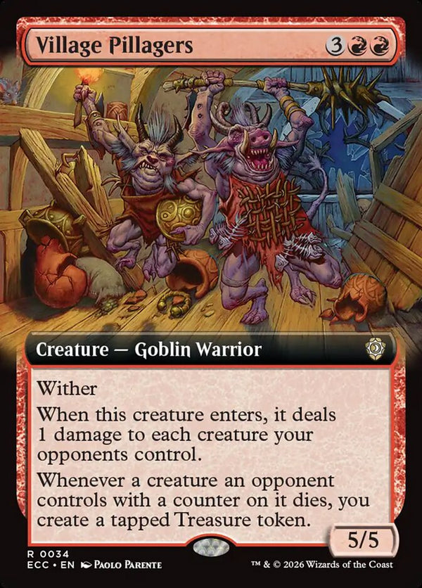 Village Pillagers (Extended Art) - Magic: The Gathering