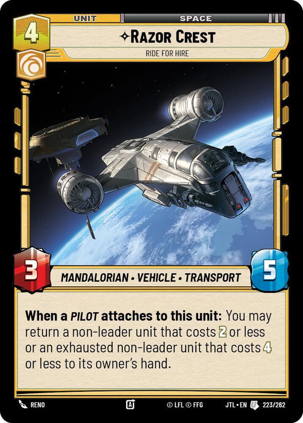 Razor Crest - Ride for Hire - Star Wars Unlimited