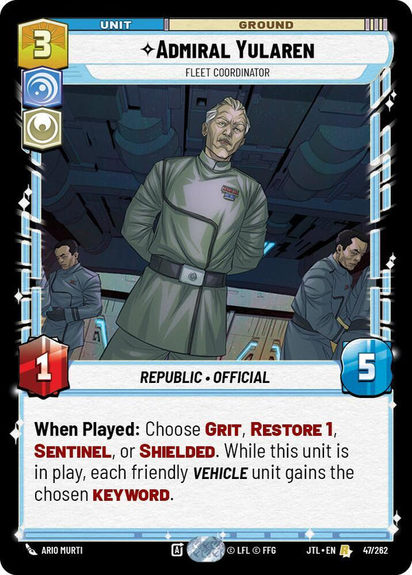 Admiral Yularen - Fleet Coordinator - Star Wars Unlimited