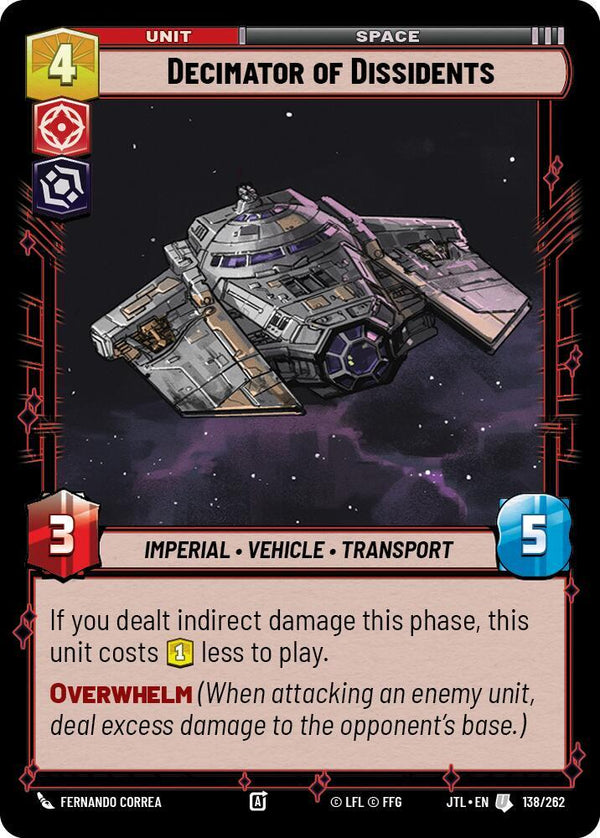 Decimator of Dissidents - Star Wars Unlimited