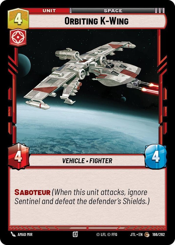 Orbiting K-Wing - Star Wars Unlimited
