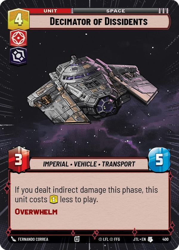 Decimator of Dissidents (Hyperspace) - Star Wars Unlimited