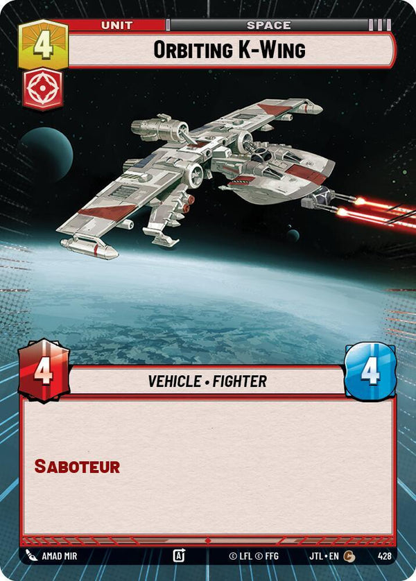 Orbiting K-Wing (Hyperspace) - Star Wars Unlimited