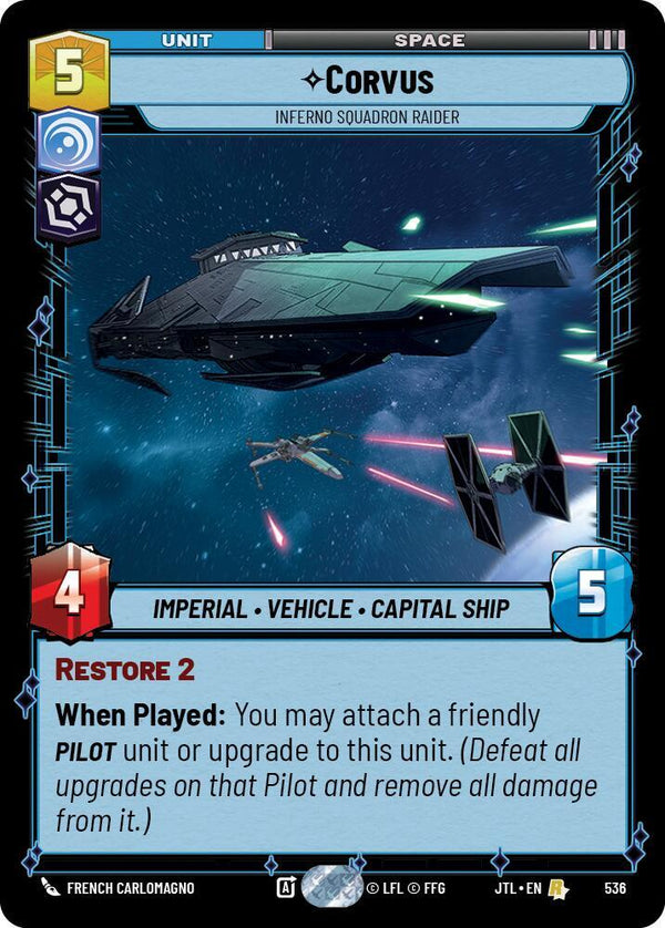 Corvus - Inferno Squadron Raider (Foil) - Star Wars Unlimited
