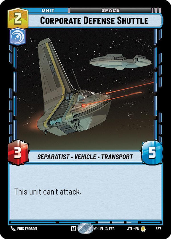 Corporate Defense Shuttle (Foil) - Star Wars Unlimited
