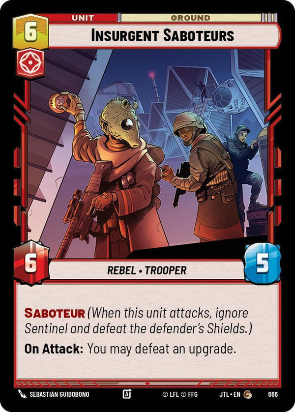 Insurgent Saboteurs (Foil) (JTL 666) - Star Wars Unlimited